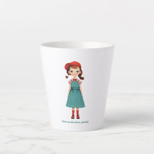 Girls can do more.. period - limited edition 781 p latte mug (Front)