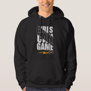 Girls Can Game Too Funny Gamer Girl Video Game Hoodie