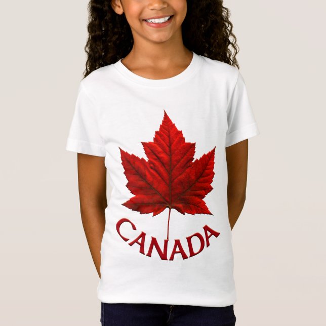 Girl's Canada T-Shirt Canada Souvenir Kid's Shirt (Front)