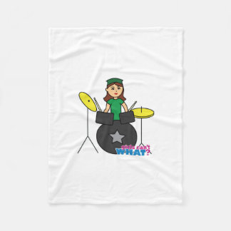 Girls Can't WHAT? ColorizeME Custom Design Fleece Blanket