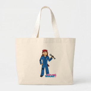 Girls Can't WHAT? ColorizeME Custom Design Large Tote Bag