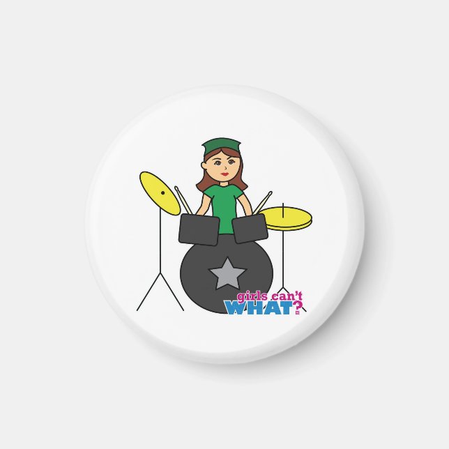 Girls Can't WHAT? ColorizeME Custom Design Magnet (Front)