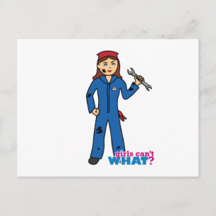 Girls Can't WHAT? ColorizeME Custom Design Postcard