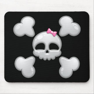 Girl's Cartoon Skull Mousepad