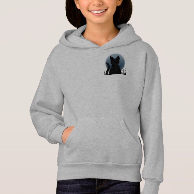Girl's Cat Lover Shirts Fat Cat Kid's Sweatshirt (Front)