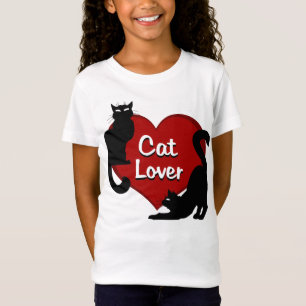 Girl's Cat Lover T-shirt Cat Lover Kid's Shirts