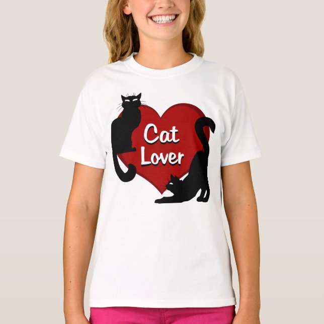 Girl's Cat Lover Tank Top Cat Lover Shirt (Front)