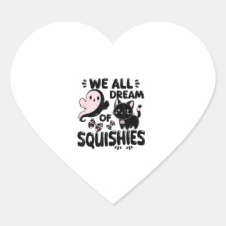 Girls Cat Pink Halloween Squishy We All Dream Of S Heart Sticker