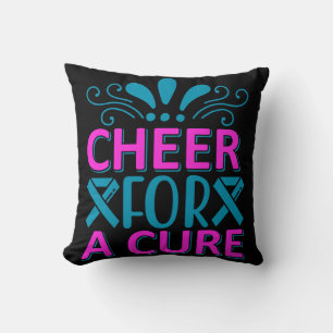 Girls Cheer For A Cure Cushion