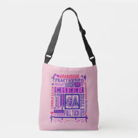 Girls Cheerleading Pink and Purple Word Art 
