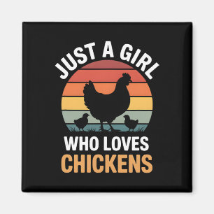 Girls Chicken _2  Magnet