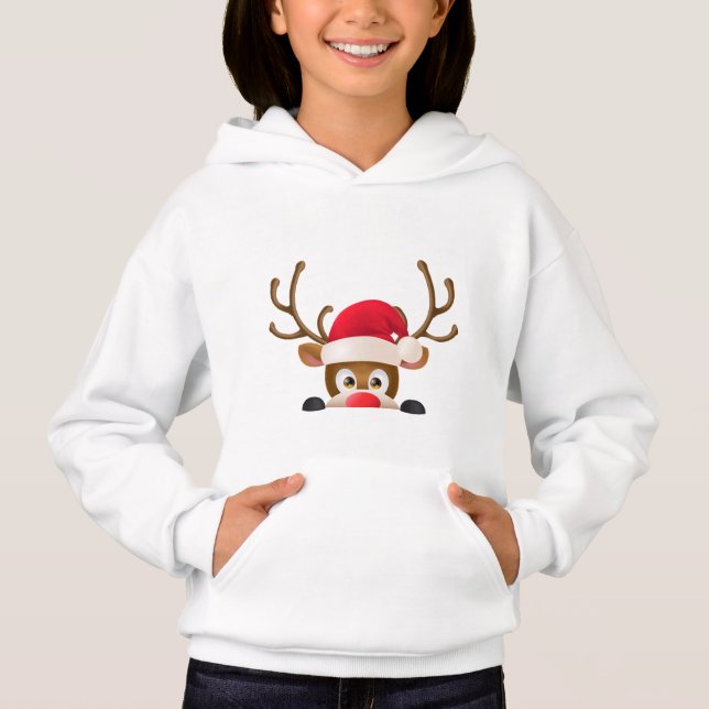 Girls Christmas Pullover Hoodie (Front)