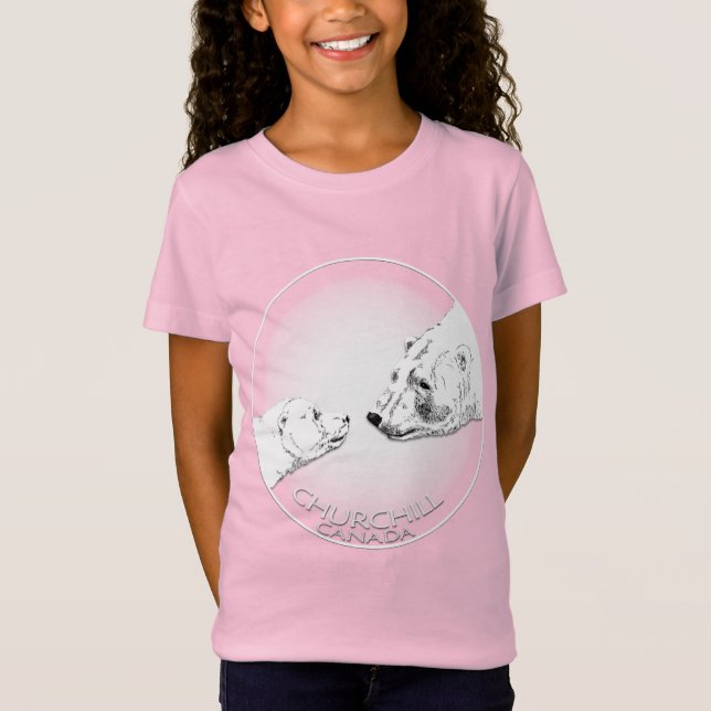 Girl's Churchill Polar Bear Shirt Organic T-Shirt (Front)