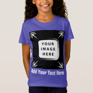 Girls Clothing Add Image Photo Template Girls Kids T-Shirt