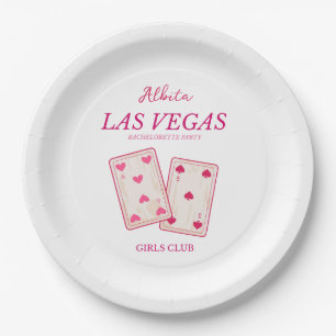 girls club las vegas bachelorette party paper plate