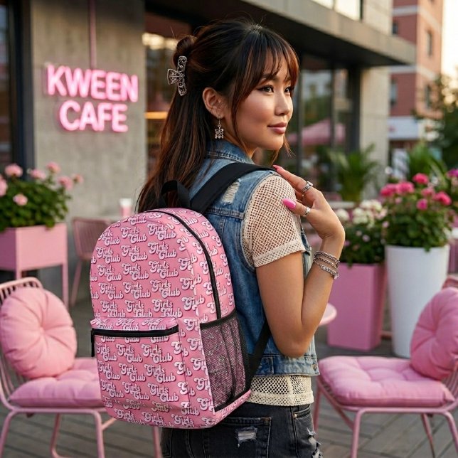 Girls Club Printed Backpack (Creator Uploaded)