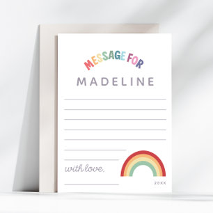 Girls Colorful Rainbow Birthday Time Capsule Cards