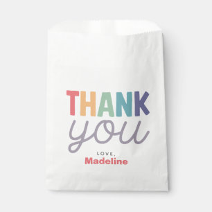 Girls Colourful Two Much Fun Rainbow 2nd Birthday Favour Bags