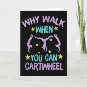 Girls' Cool Cartwheel Gymnastics Card