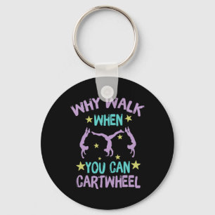 Girls' Cool Cartwheel Gymnastics Key Ring