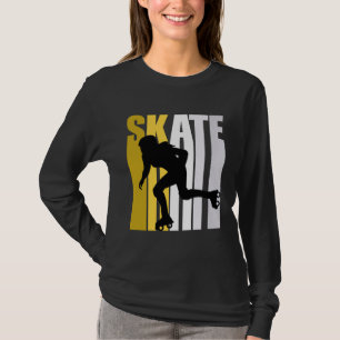 Girls Cool Retro Pink Inline Skating Skater Daught T-Shirt