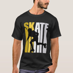 Girls Cool Retro Pink Inline Skating Skater Daught T-Shirt