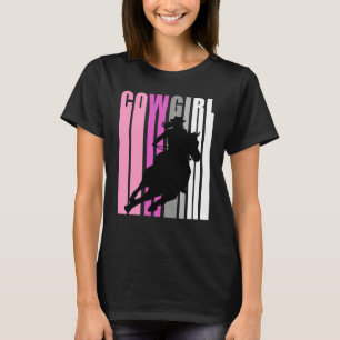 Girls Cowgirl Colors Farm Girls Retro Coach Coachi T-Shirt