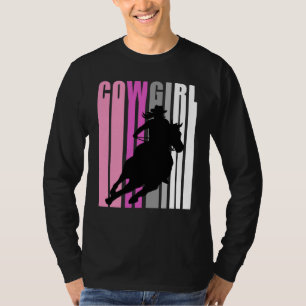 Girls Cowgirl Colors Farm Girls Retro Coach Coachi T-Shirt