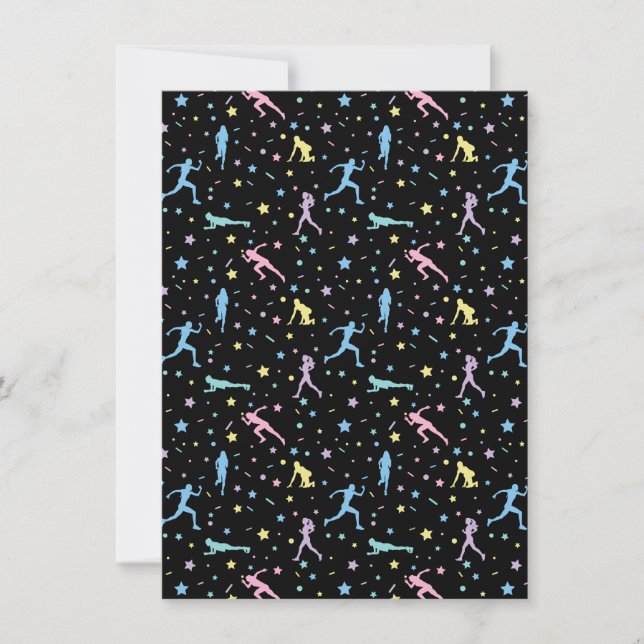 Girls Cross Country, Track Field, Marathon Runner Holiday Card (Front)