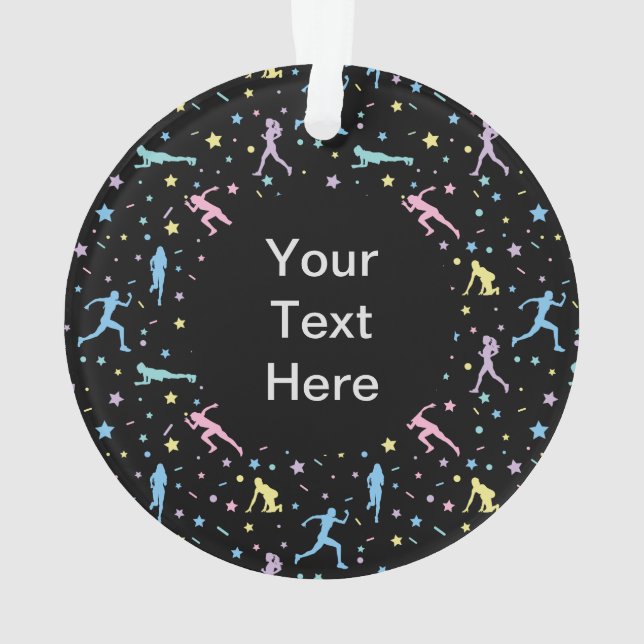 Girls Cross Country, Track Field, Marathon Runner Ornament (Back)