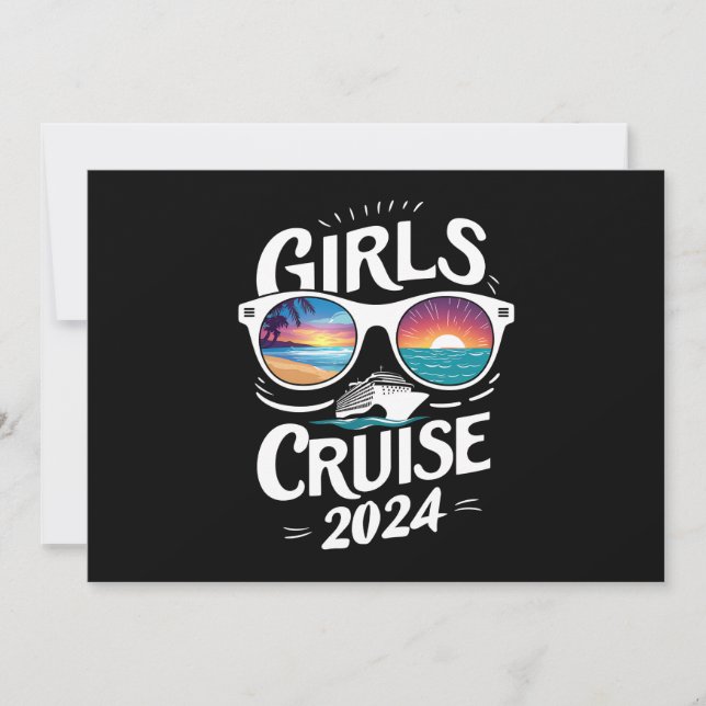 Girls Cruise Trip 2024 Vacation Lovers Invitation (Front)