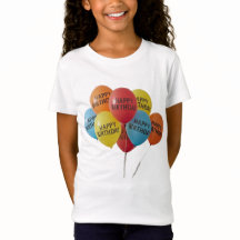 Girls' Custom Happy Birthday T-Shirt