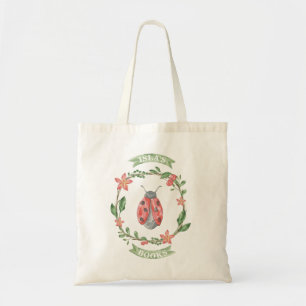 Girl's Custom Library Bag - Ladybug Tote