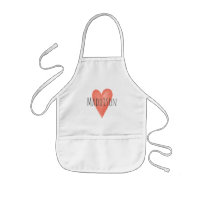 Girls Cute and Girly Pink Watercolor Heart Kids