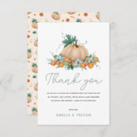 Girls Cute Autumn Fall Pumpkin Baby Shower