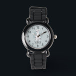 Girls Cute Black and White Cat Cartoon & Name Kids Watch<br><div class="desc">This cute and modern kids watch features a black and white cat cartoon, with space to personalise the design with your girls name. With clear, easily readable numbers, this 'first' watch is great for kids or toddlers just starting out on learning the time. The perfect kitty cat-themed design for your...</div>