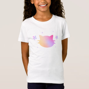 Girls Cute Colourful Cat T-Shirt