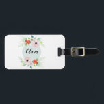 Girls Cute Floral Watercolor Flowers and Name Kids Luggage Tag<br><div class="desc">This elegant and modern floral luggage tag design features cute watercolor flowers,  and has space for you to write your girls name in a hand-written font. A perfect gift for your little ones first trip. Check out our collection for the matching passport case.</div>