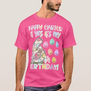 Girls Cute Happy Easter Yes It's My 6th Birthday 6 T-Shirt