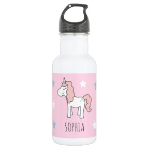 Girls Cute Magical Pink Unicorn Kids 532 Ml Water Bottle