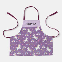 Girls Cute Magical Purple Unicorn Pattern Kids