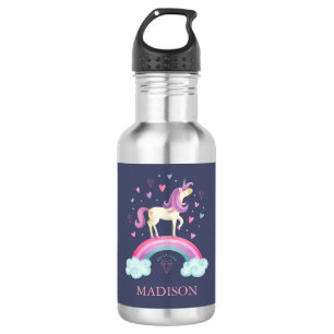 Girls Cute Magical Rainbow Unicorn 532 Ml Water Bottle