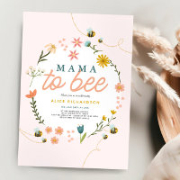 Girls Cute Mama to Bee Wildflower Baby Shower