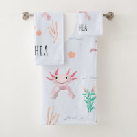 Girls Cute & Modern Pink Axolotl Pattern Kids