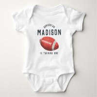 Girls Cute ONE Pink Football 1st Birthday 