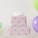 Girls Cute Pink Princess Castle Kids Birthday  Wrapping Paper<br><div class="desc">This adorable kids birthday wrapping paper design features a pink princess castle,  crown,  stars,  hearts,  and flower pattern. The perfect pink and girly magical gift for any princess lover!</div>