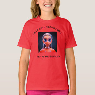 Girls' Cute Robotic Doll T-Shirt