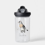 Girls Cute Safari Zebra Kids School Water Bottle<br><div class="desc">This cute kids' bottle features a safari zebra illustration,  and a place for you to add your girl's name in a fun,  minimalist font. The perfect gift for any animal lover,  perfect for school or preschool!</div>
