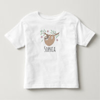 Girls Cute Sleeping Sloth Animal and Name