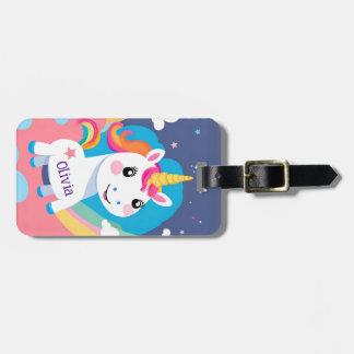 Girl's Cute Unicorn Luggage Tag